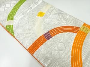 アンティーク　竹節模様織出し袋帯（着用可）